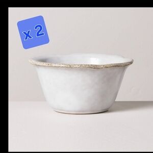 HEARTH & HAND carved edge mini bowls -cream